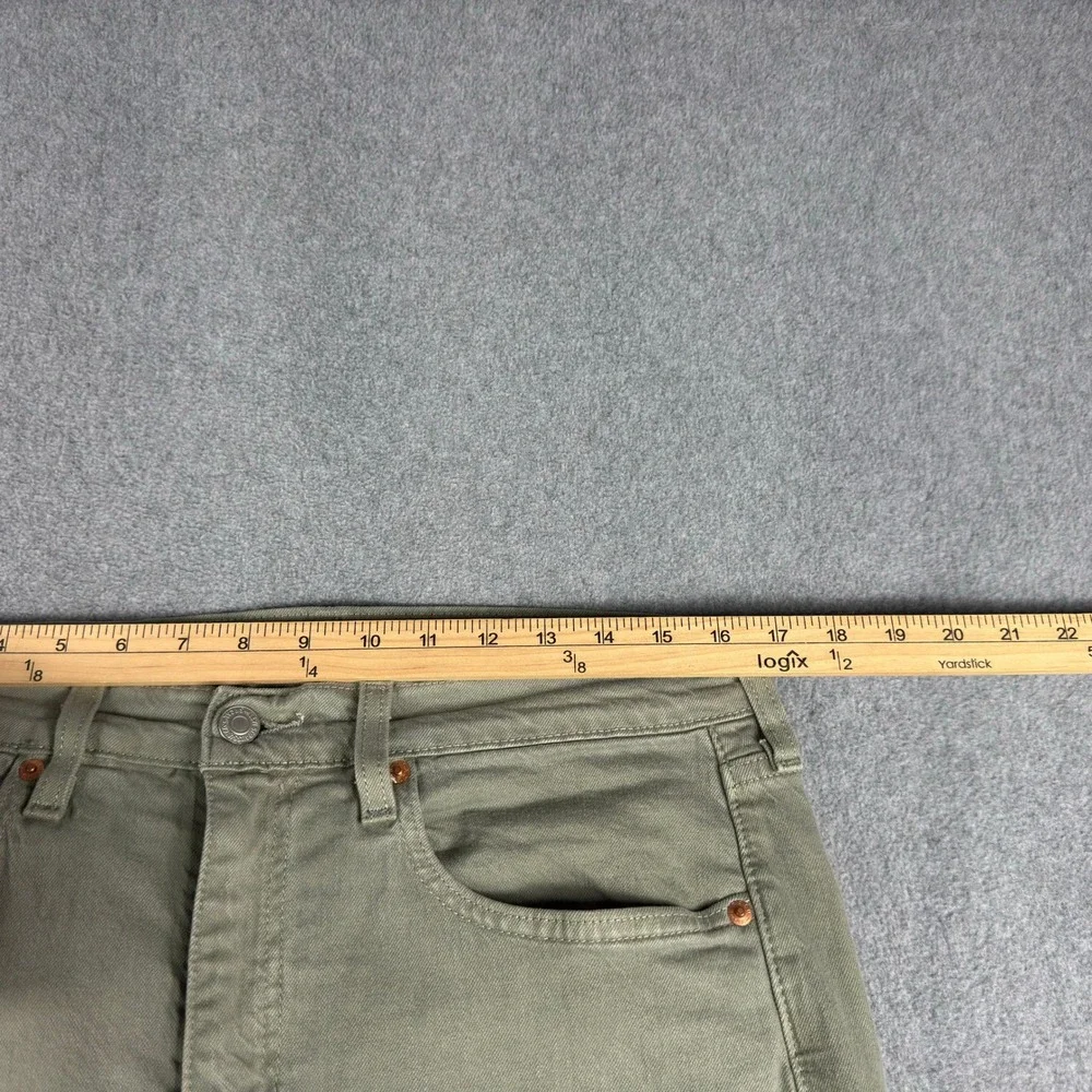 Levi's 502 Jeans Mens 34x31 Premium Regular Taper Jeans Green Denim
